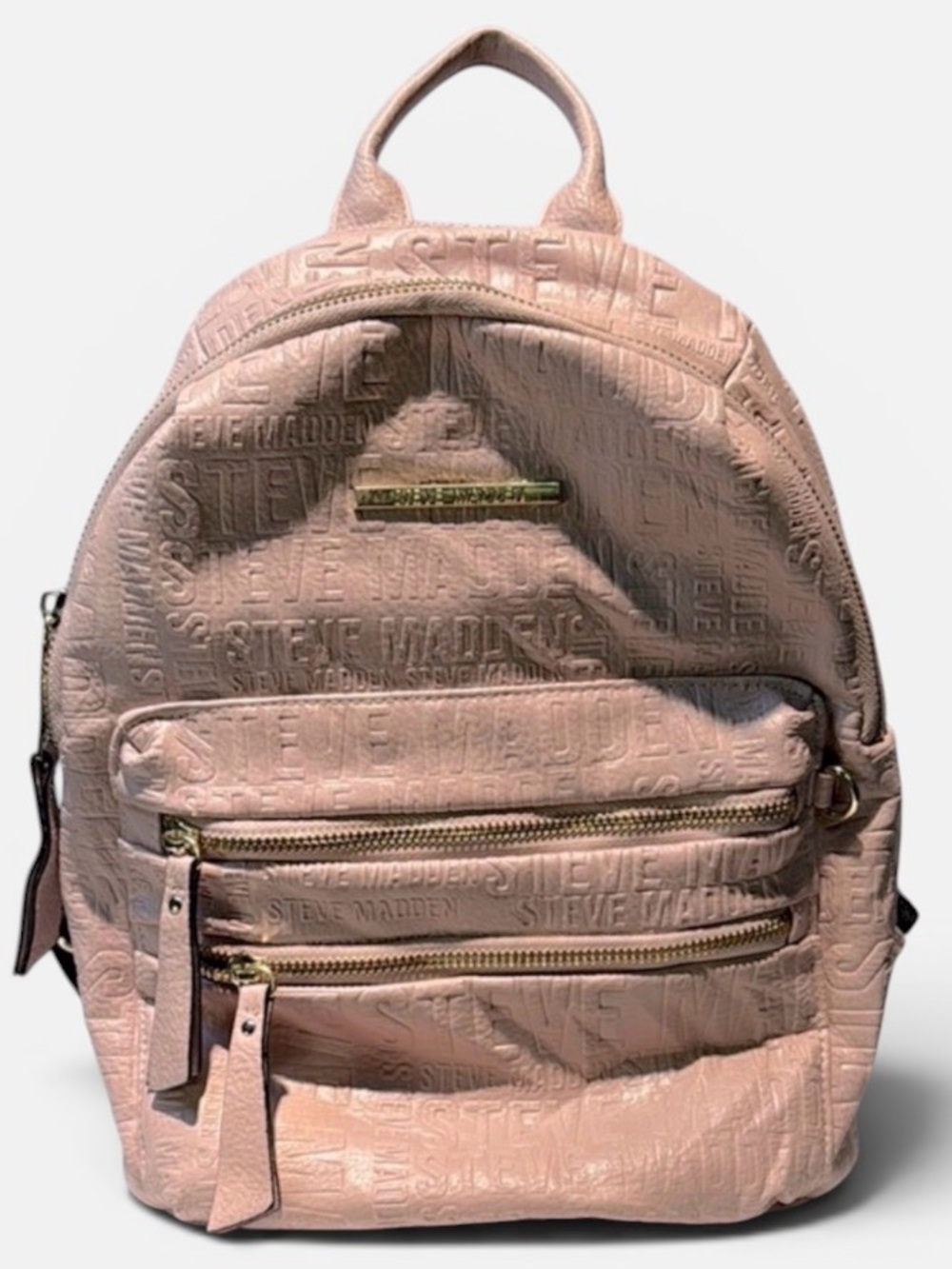 Steve Madden Pink Embossed Backpack